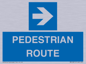 PEDESTRIAN ROUTE - right arrow